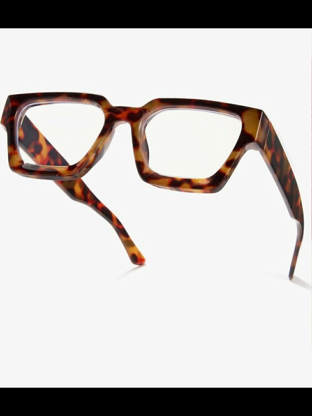 Women Men Chunky Rectangle  Glasses